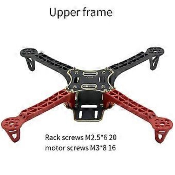 F450 Drone med Kamera Flame Wheel KIT 450 Ramme til RC 4 Akse RC Multikopter Quadcopter Sort+Rød