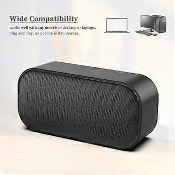 Bärbar USB Datorhögtalare PC Högtalare Mini Soundbar Stereo Ljud för TV/Laptop/Dator Plug and Play
