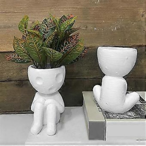 Mamma Vas Trädgård Blomkruka Litet Växtställ Luftväxtställ Inomhus Växtkruka Abstrakt Karaktär Vas Ornament, B