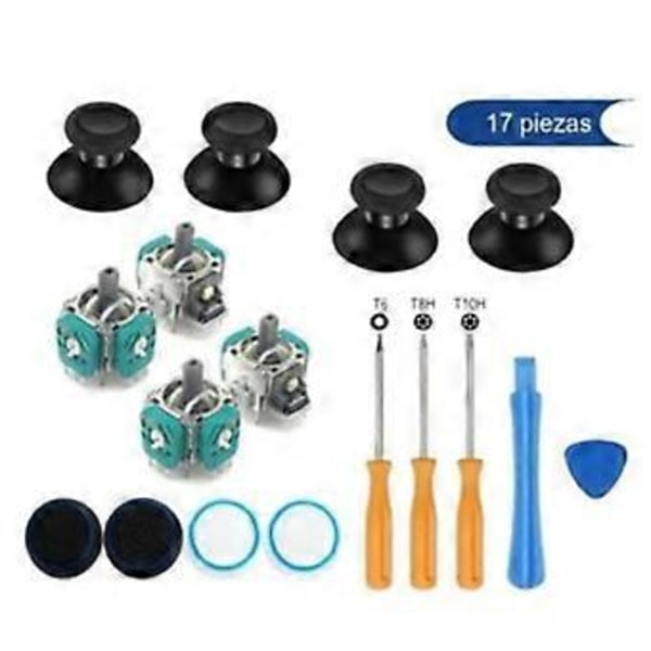 XBOX ONE handkontroll 3D joystick fjärrkontroll sensor svamp huvud lock PS4 PS5 fjärrkontroll sensor reparationsverktyg set xbox one 17 delars set