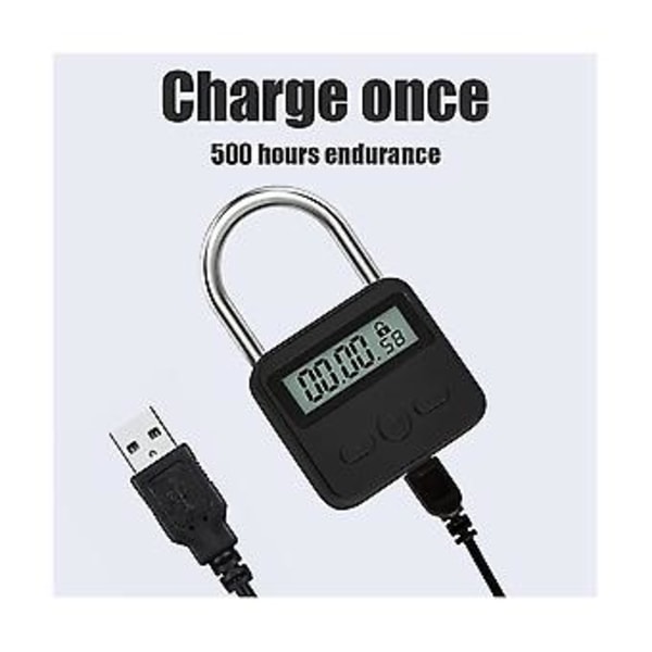 Metall R, LCD-skjerm -funksjons Elektronisk R, 99 timer maks. tidtaking, USB-oppladbar