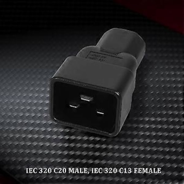 Beige Färg IEC 320 C13 till C20 AC Adapter, IEC 15A till 10A, 16A till 10A AC Konverterare, C20 16A till C13 10A Strömkontakt