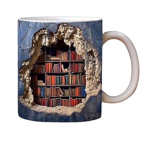 3D Bogreol Krus, Bibliotekshylde Kop, Design Multi- Keramisk Krus, Krus, a