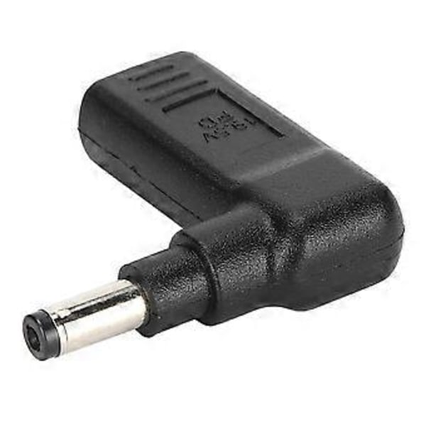 4.8x1.7mm Typ‑C Hona till DC Hane Adapter Portabel Förlängning Vinkel Typ‑C till DC Adapter för Typ-C Datakabel