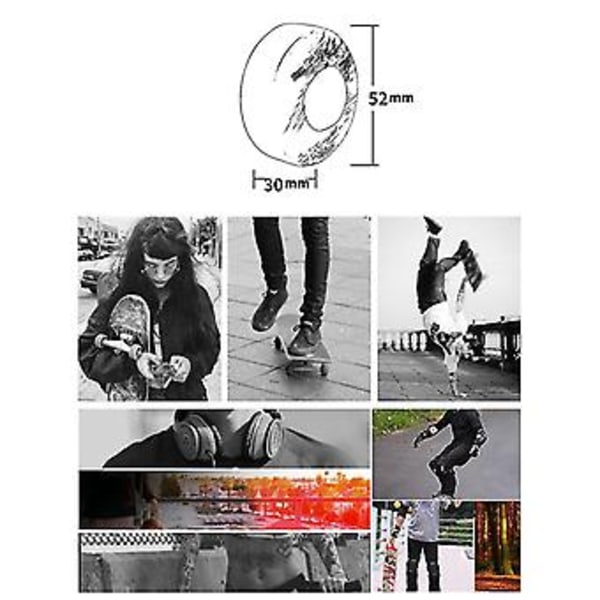Sboard Hjul Med Lejer 52x30mm Pu Hjul Sboard S Cruiser Board Hjul