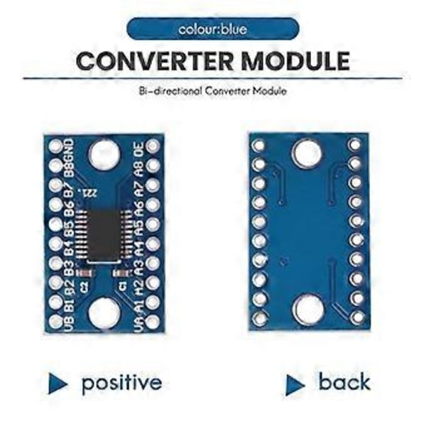 5 stk. TXS0108E 8-kanals logisk niveaukonverter Bi-direktionel højhastigheds fuld duplex shifter 3,3V 5V