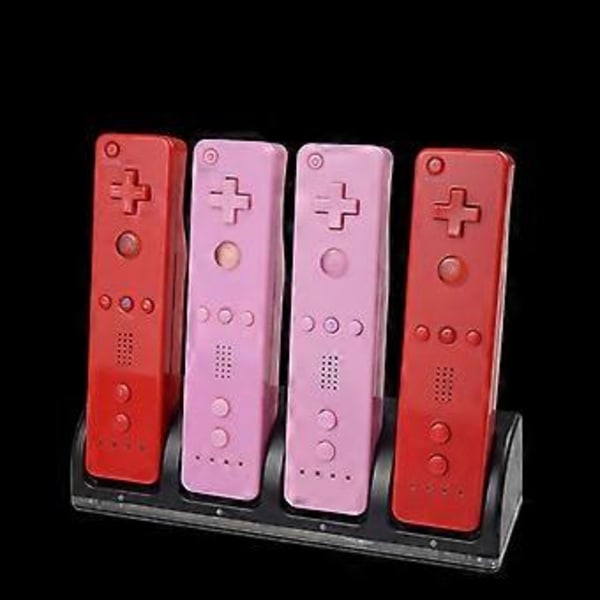 4 Portar Smart Laddare Passar för WII, för WII U Spelkonsol Svart Vit Ch