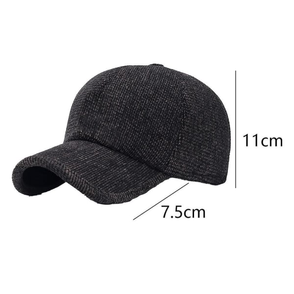 Men's Winter Thermal Wool Wool Tweed Pointed Baseball Cap