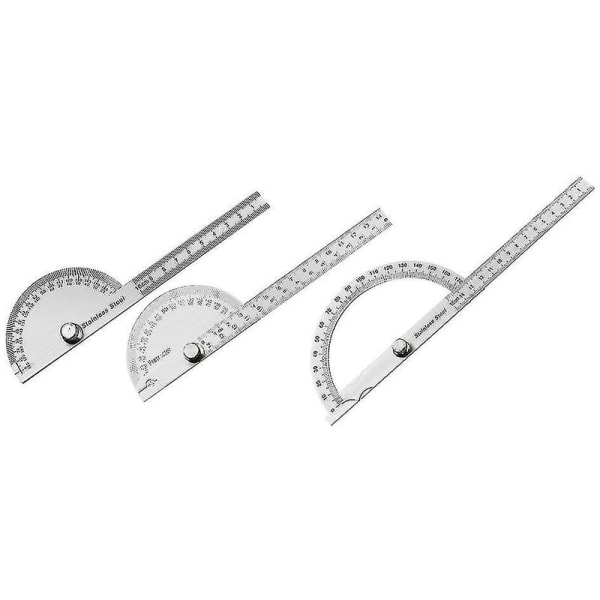 180 Metric Goniometer Metall Goniometer Goniometer Vinkel Linjal 3 st