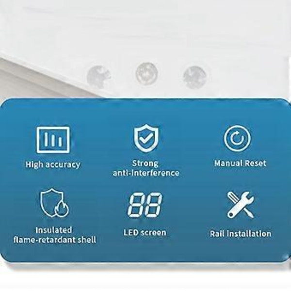 6-i-1 100A AC160-275V Spänning Ström KWH Elektrisk Energimätare VOLT AMP Voltmeter Amperemeter Wattmeter Din-skena