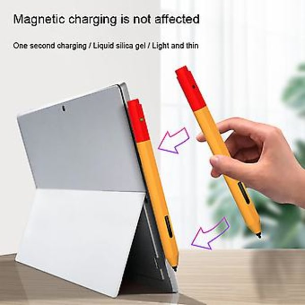 Etui til Surface Pen Stylus Sleeve Split Blyant Pen Sleeve Silikone Beskyttende Pen Sleeve