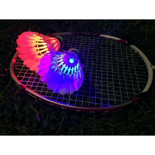 LED Badminton, LED Badminton Glow för inomhus- och utomhussportaktiviteter Superhållbar Badminton - 4 stycken-Fei Yu