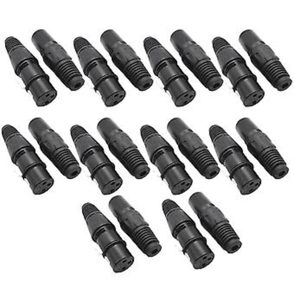 10 par XLR 3-benet mikrofon lydkabler stik konnektorer han hun mikrofon slange stik kabel