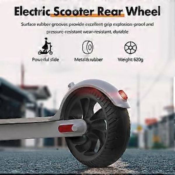 Ersättningshjul bak för S1 S2 S3 elscooter, bakre nav och däck, reservdelstillbehör