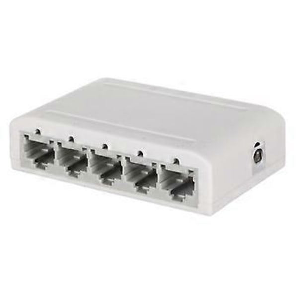 5 Portin Gigabit Data Switch, Verkkokeskitin, Pöytäkoneen Ethernet-jakaja, Plug & Play Suojatut Portit Tuulettimeton Hiljainen Mini Kannettava