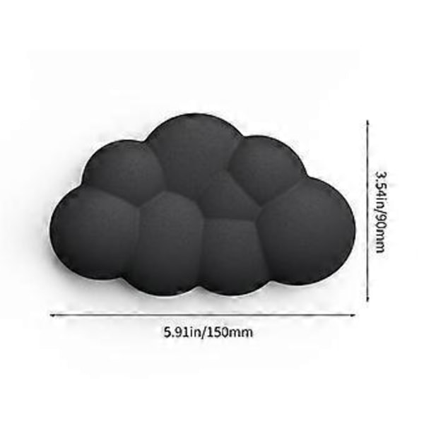 Cloud Tastatur Håndleddsstøtte Mykt Lær Memory Foam Håndleddspute for Enkel Skriving Smertelindring Sklisikker, E Kort