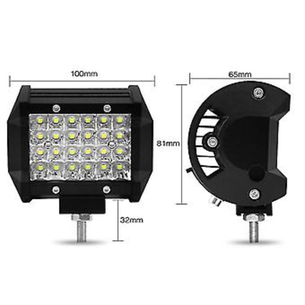 2 stk. 4-tommers LED Bar Kjørelys LED Pods Offroad Tåkelys For Lastebil Bil
