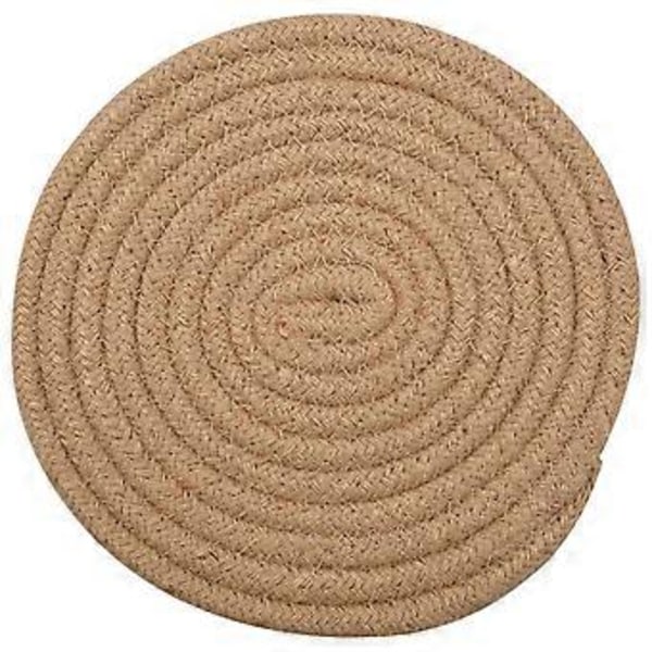 Pyöreät punotut tabletit, 6 kpl, käsintehdyt 18 cm lämmönkestävät paksut kuumat alustat lasinaluset
