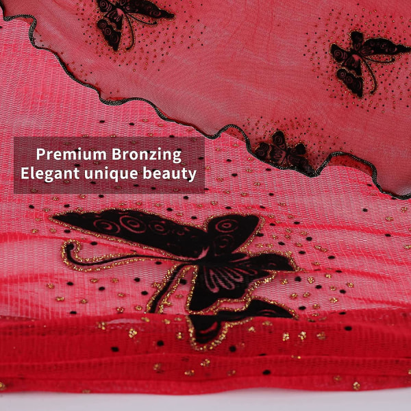 Butterfly Scarfs For Women Lightweight - Dam Butterfly Scarf. Elegant bronsande fjäril