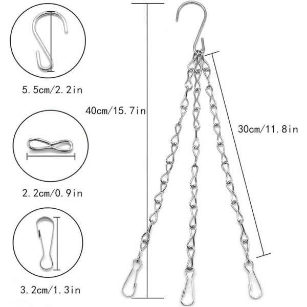 3 sett metallplantekjeder hengende kjeder plantekjede-Fei Yu