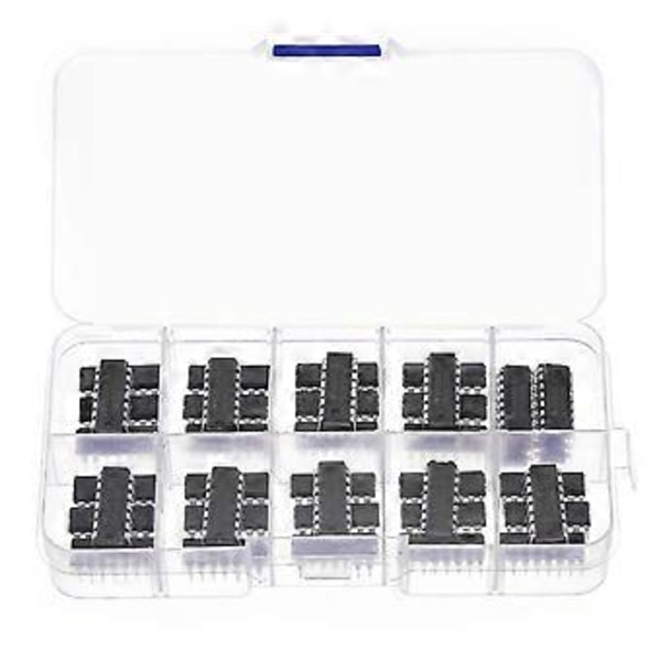 40 stk. (20 stk. 74HCxx + 20 stk. 74LSxx) Serie Logikk IC Sortimentsett Digital Integrert Chip