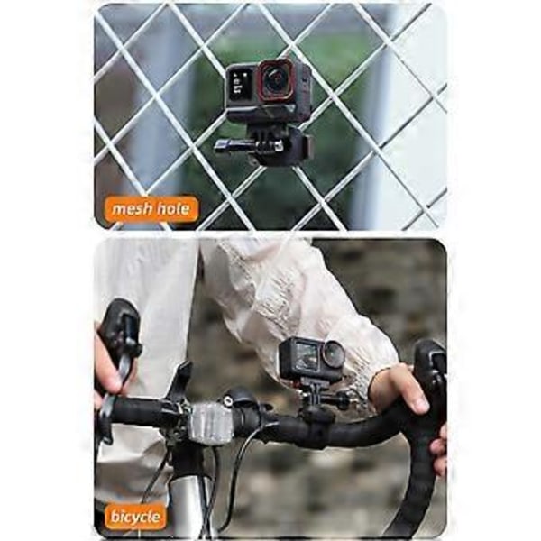 Action Camera Mount Justerbart Mini Flexibelt Fäste för Action 5 Pro 13 Go 3S Tillbehör Orange