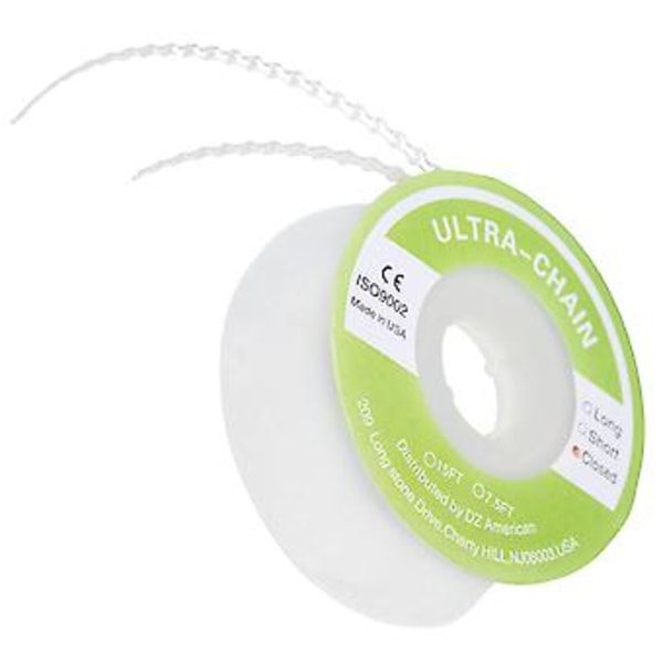Elastisk ortodontisk kedja i gummi för tänder, flexibelt ortodontiskt tillbehör för kort distans