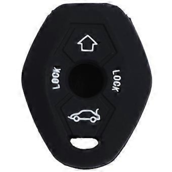 3-knapps Fjärrnyckel Fodral Silikonskydd För E46 E39 E63 E36 E81 X5 Z3 Z4, Svart