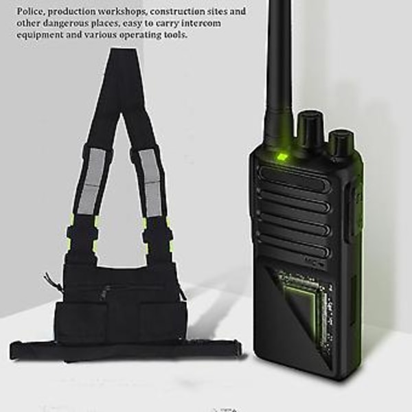 Radio Fickradio Bröstsele Bröst Front Pack Ficka Hölster Väst Bärväska För 2-Vägsradio Wa