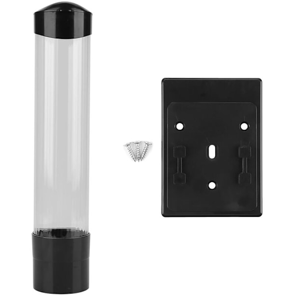 Papirkopsdispenser, 60-80 Plast Papirkops Opbevaringsarrangør med One Touch Knap Praktisk Kopholder, Zeroneiauh2c5ste-02, Sort