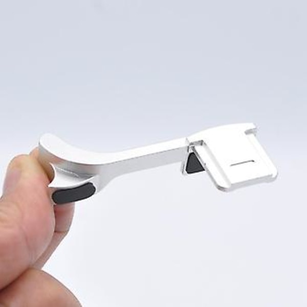 Metall Tummen Upp Blixtskofäste Handgrepp Blixtsko Adapter För Q2 Kamera Blixtskofäste Silver