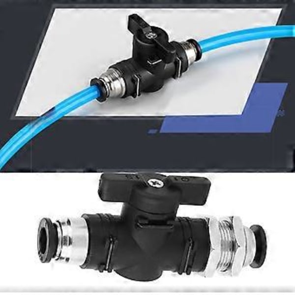 8mm Pneumatisk Push Quick Joint Anslutningsdon Handventil Luftventil Brytare Rörkoppling