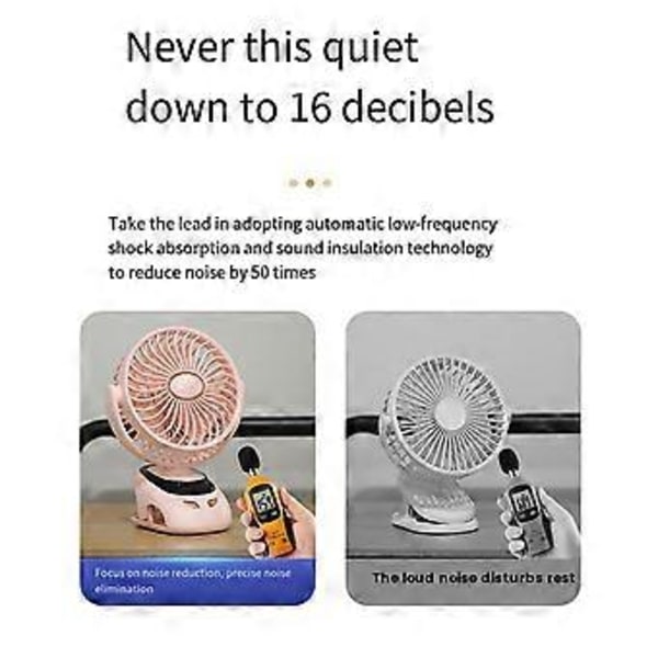 3000mAh N33 USB Clip Fan Clip-on Mini Fan med Clip Aromaterapi Brug Digital Display Bærbar Soveværelse Klapvogns Fan, C