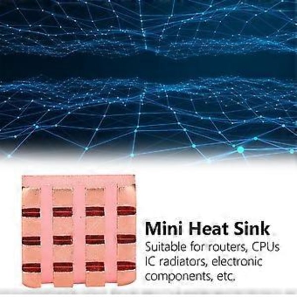 10 stk. Køleplade Messing Mini Radiatorer Fastgør Termisk Ledende Lim P14 x 4 x 14
