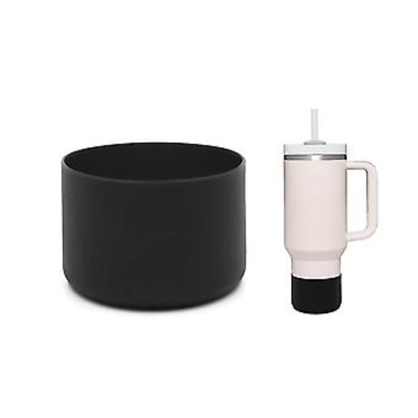8 st Silikonskydd 7,5 cm Skyddande Hölje Bm Hölje Flaskhölje 20 Oz, svart