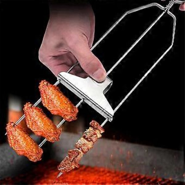 3-vejs Grillspyd - Grill, Tre- BBQ Gaffelspyd Sæt Kabob Spyd Udendørs til Grillning af Kød