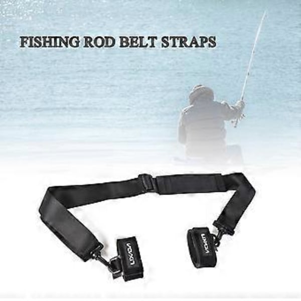 Lixada Fiskestang Stropper Belte Fiskestang Stang Bærestropp Sling Band Justerbar Skulderbelte Reiseutstyr Fiskestang Bærestropper