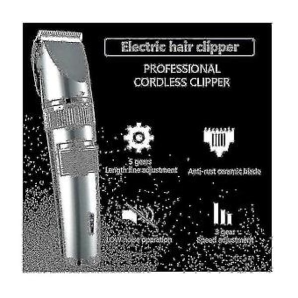 Professionel Hårklipper USB Genopladelig Hårklipper Mænd Hårklip Keramisk Blad Barbering Hårklipper