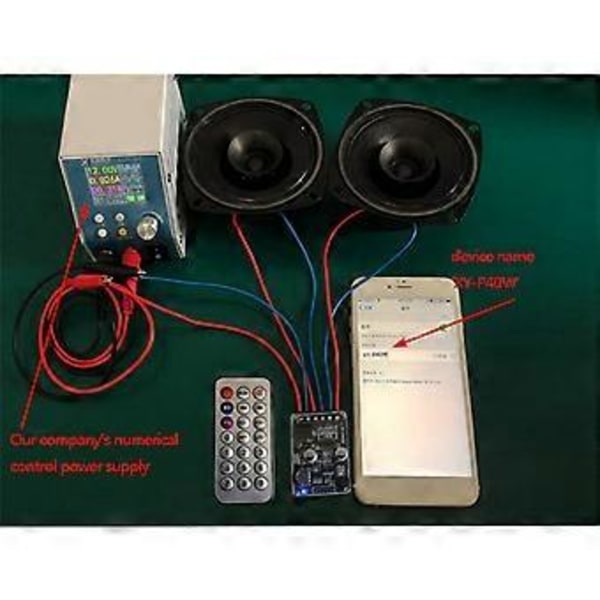 MINI Bluetooth-kompatibel 5.0 Trådløs Audio Digital Effektforstærker Stereo Board 30W/40W Amp Amplificador XY-P40W