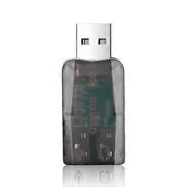 Eksternt USB-lydkort til 3,5 mm port 5.1-kanals 3D-lydadapter for bærbar PC