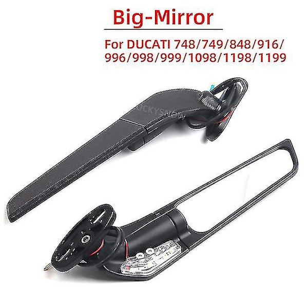 För Ducati 848 916 996 998 999 Panigale 1198 1098 1199  Motorcykelspegel Modifierad Vindvinge Justerbar Roterande Backspegel