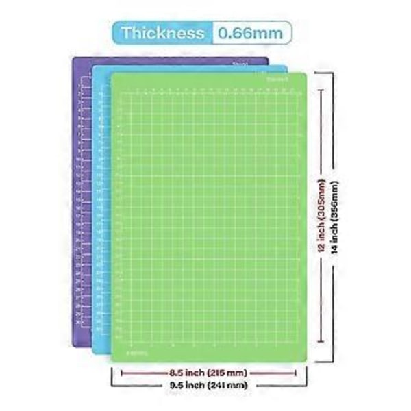 6 st Skärmattor 21,6x30,5 cm För- Xtra 6-pack Återanvändbara Klibbiga (Lätt, Standard, Stark) Grepp Cricket Skärmattor
