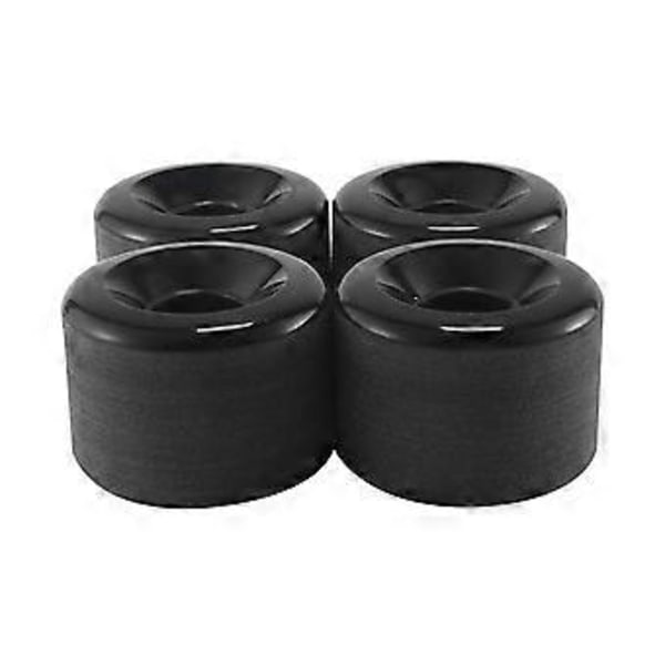 4 stk. skateboardhjul elastisk PU slidstærk fleksibel holdbar 65x45 PU skateboardhjul sports sort