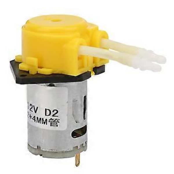 DC12V Keltainen Mikro Vesi Nestemäinen Peristaalinen Pumppu Akvaario Laboratorio Analyyttiseen 2*4mm