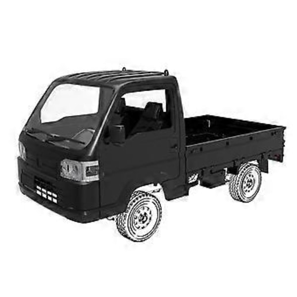 RC Bil Karosseri Lastebil Karosseri for 1/16 D12 WL01 LD1297 RC Bil Oppgraderingsdeler Reservedeler Tilbehør Svart