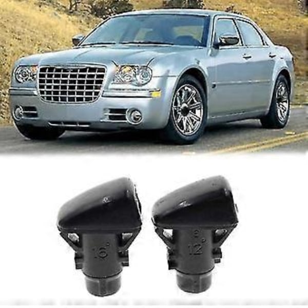 2 st Bil Vindrutespolarmunstycke Kompatibelt med Chrysler 300 Dodge 5182327aa