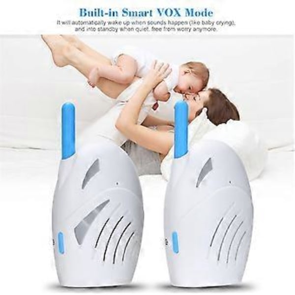 2,4 GHz trådløs babyalarm digital lyd babyalarm 2-vejs samtale babygrædedetektor walkie talkie babysitter
