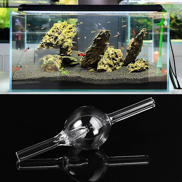 Akvariebubbelräknare Hög Transparent Glas Co2 Extern Bubbelmätare