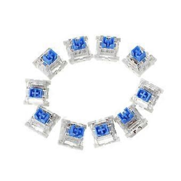 10 st Vattentäta Blå Brytare Mekanisk Tangentbordsbrytare 3-Pin Ersättning För Gateron Cherry MX