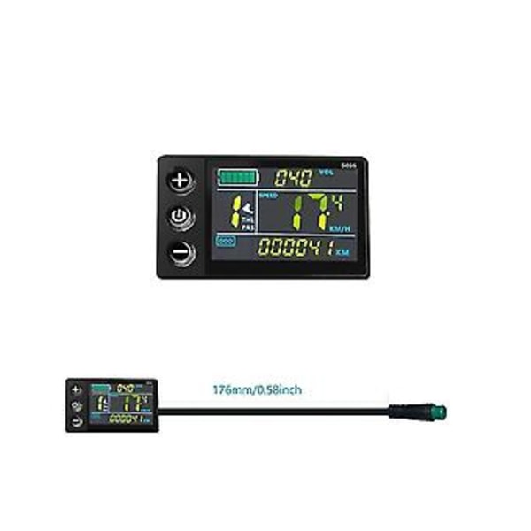 LCD-S866 Elektrisk Cykel LCD Display Instrument 24V 36V 48V Elektrisk Cykel Modifikation, W